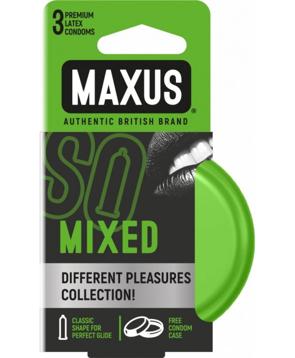 Презервативы в железном кейсе MAXUS Mixed - 3 шт.
