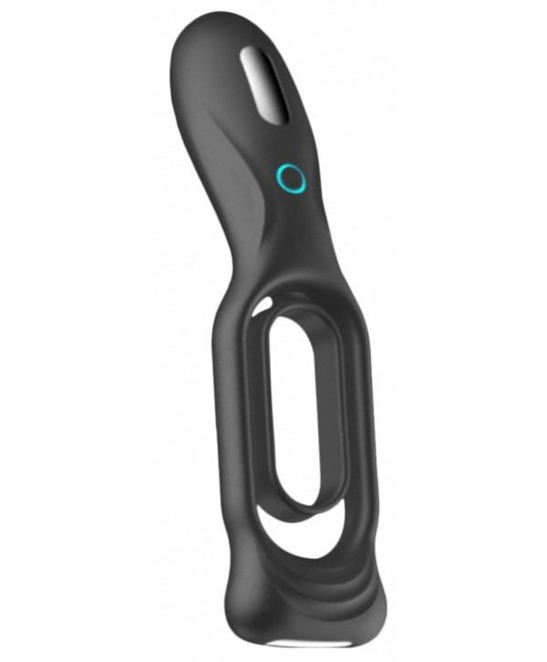 Черное двойное эрекционное виброкольцо N 88 Vibrating Rechargeable Cock Ring