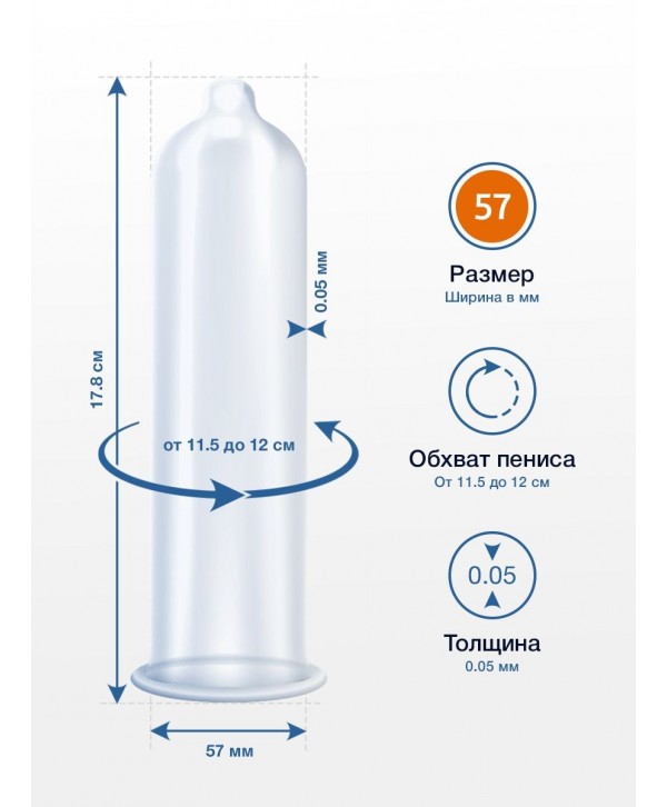 Презервативы MY.SIZE размер 57 - 3 шт.