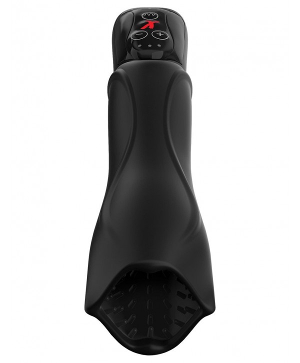 Черный вибромастурбатор-ротатор Vibrating Roto-Teazer 