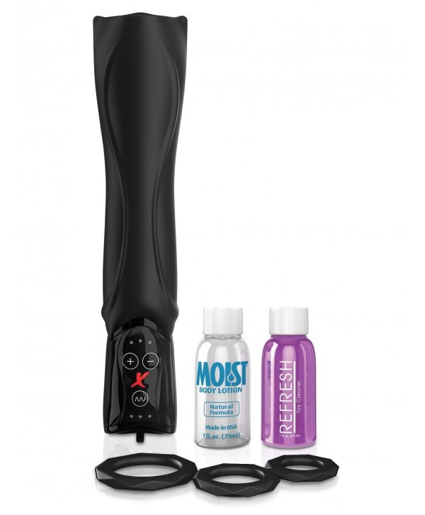 Черный вибромастурбатор-ротатор Vibrating Roto-Teazer 