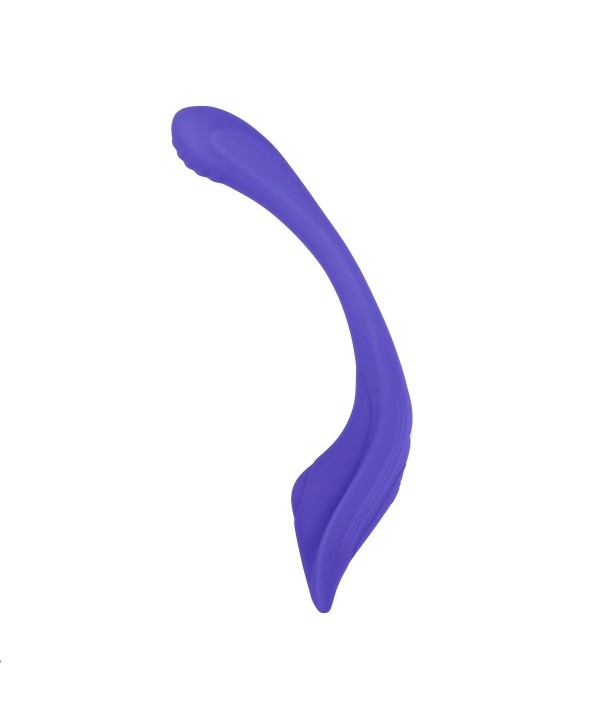 Фиолетовый гибкий вибростимулятор с пультом ДУ Anywhere Vibe 