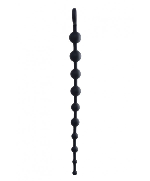 Черные анальные бусы Cephei - 33,5 см.