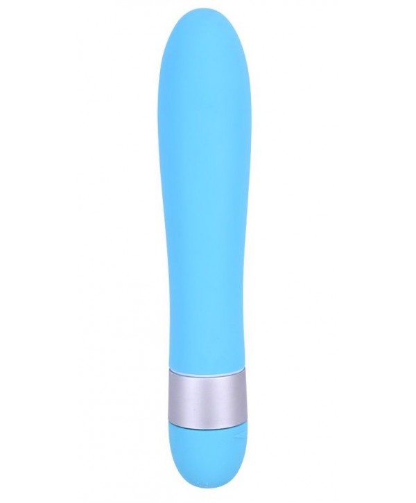 Голубой классический вибратор Precious Passion Vibrator - 17 см.