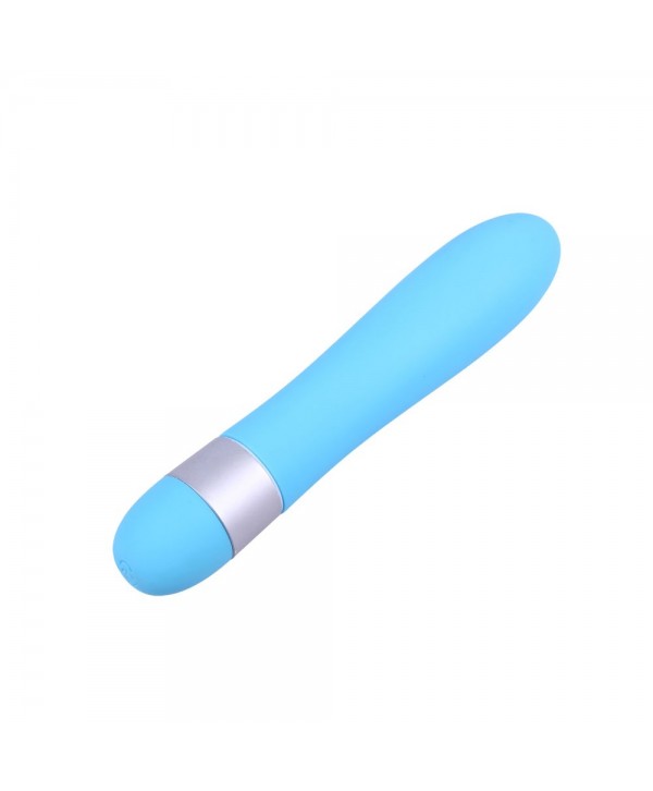 Голубой классический вибратор Precious Passion Vibrator - 17 см.