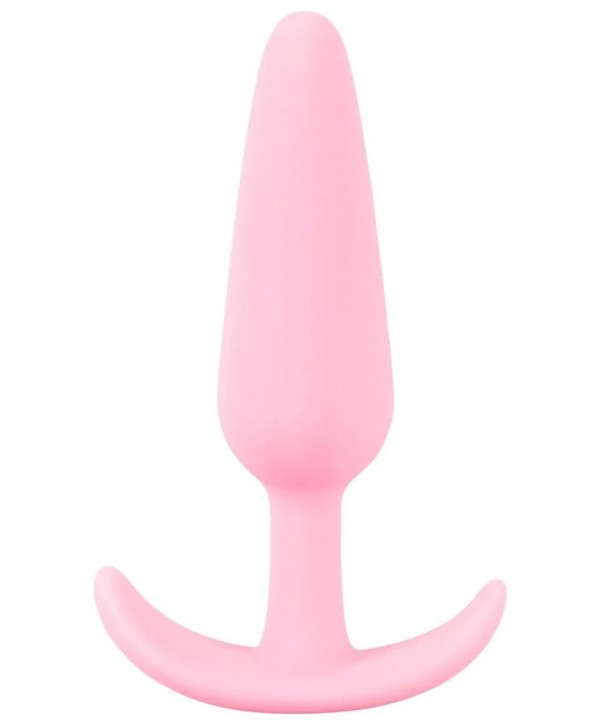 Розовая анальная втулка Mini Butt Plug - 8,4 см.