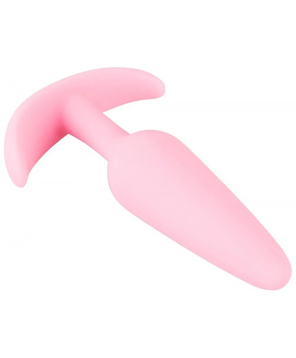 Розовая анальная втулка Mini Butt Plug - 8,4 см.