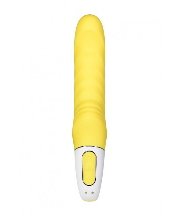 Жёлтый вибратор Satisfyer Yummy Sunshine - 22,5 см.