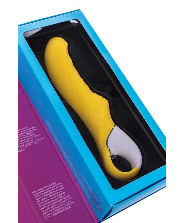 Жёлтый вибратор Satisfyer Yummy Sunshine - 22,5 см.