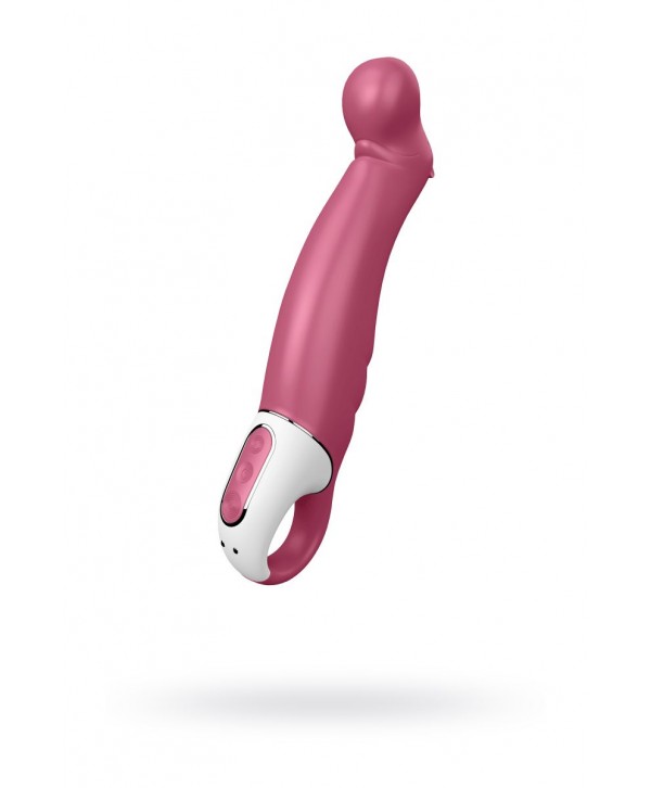 Вибратор Satisfyer Petting Hippo с загнутым кончиком - 22,9 см.