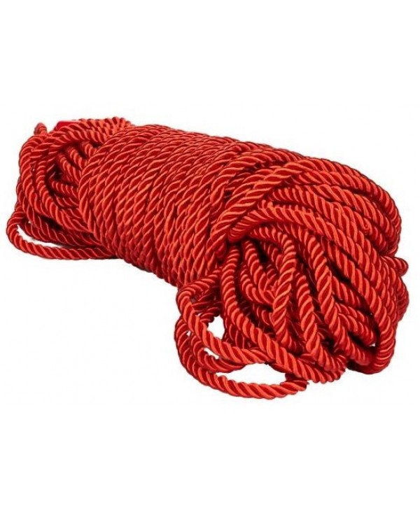 Красная веревка для связывания BDSM Rope - 30 м.