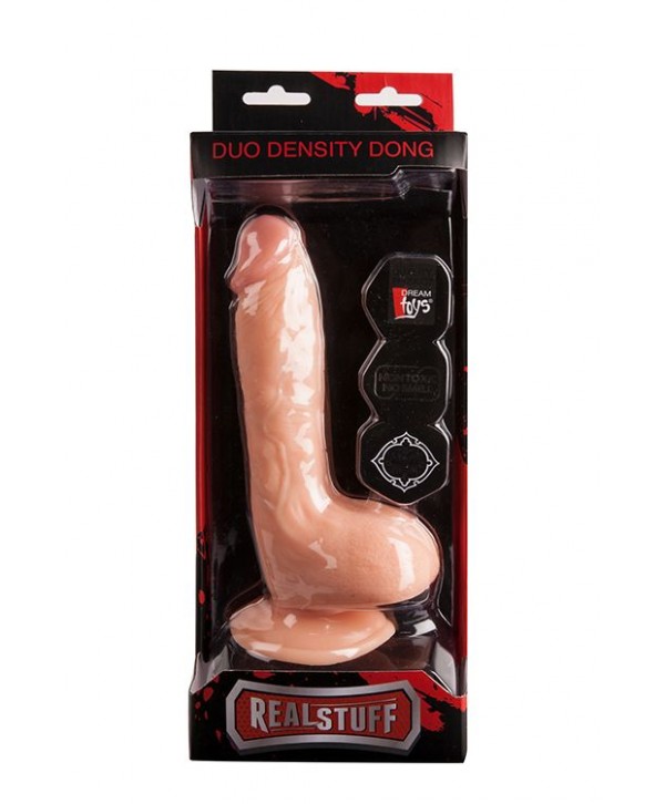 Реалистичный фаллоимитатор REALSTUFF DUO DENSITY DONG 8INCH - 20,5 см.