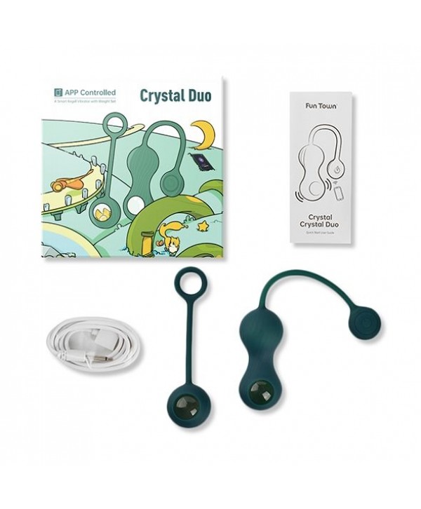 Изумрудные вагинальные шарики Magic Motion Crystal Duo Smart Kegel Vibrator with Weight Set