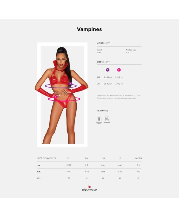 Костюм вампирши Vampines из 4 предметов