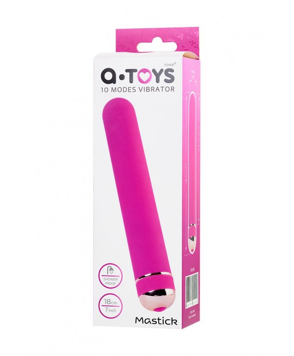 Розовый нереалистичный вибратор Mastick - 18 см.