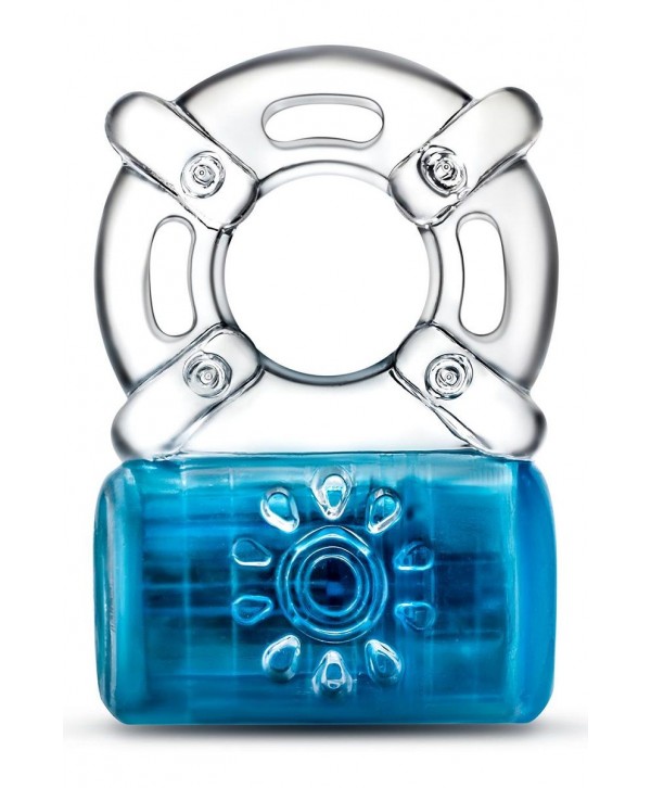 Синее эрекционное виброкольцо One Night Stand Vibrating C-Ring