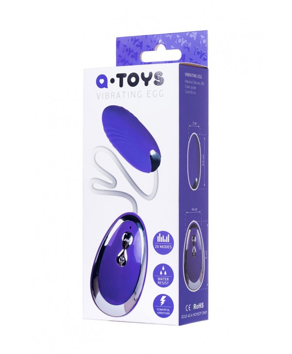 Фиолетовое виброяйцо A-Toys - 6,5 см.