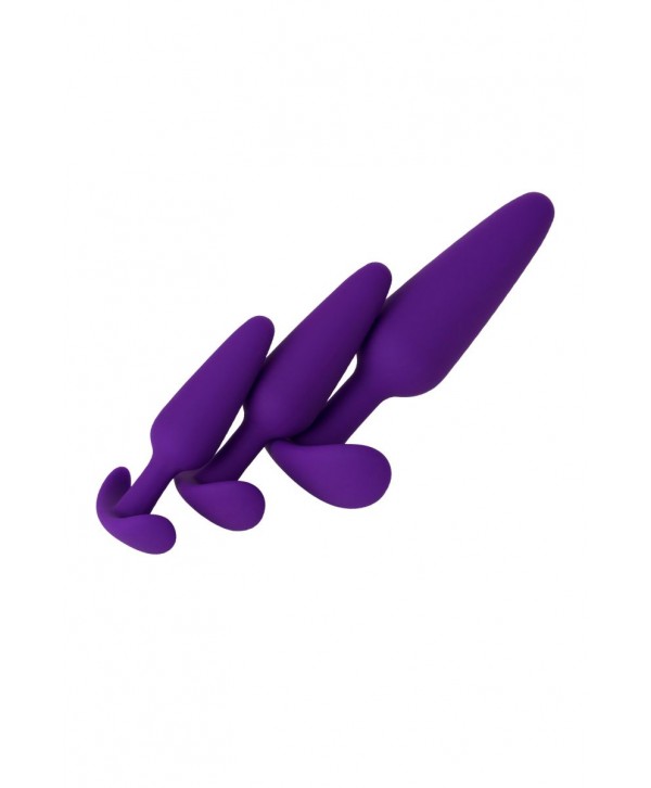 Набор из 3 фиолетовых анальных втулок A-toys
