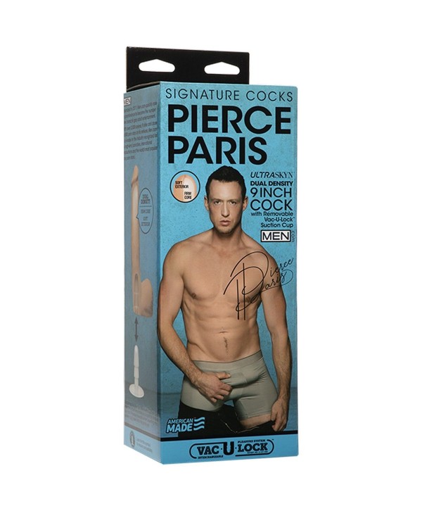 Телесный фаллоимитатор-реалистик Signature Cocks Pierce Paris со съемной присоской - 23,5 см.
