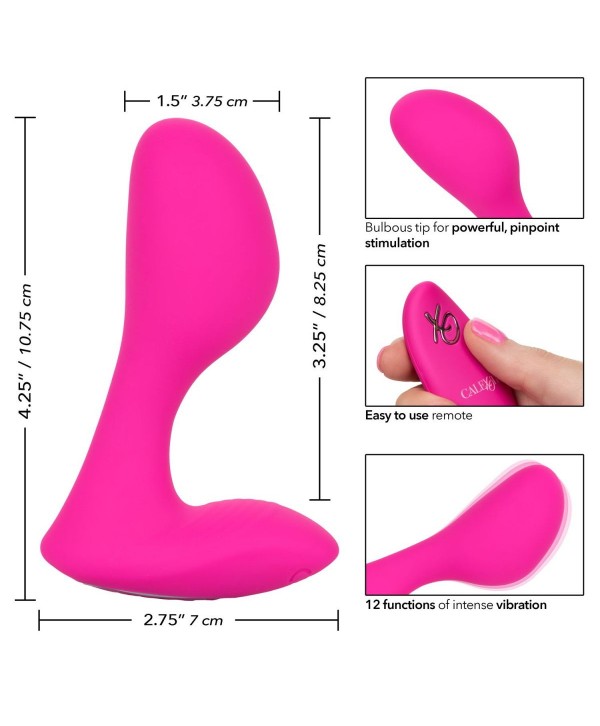 Розовый массажер G-точки Remote G Spot Arouser - 10,75 см.