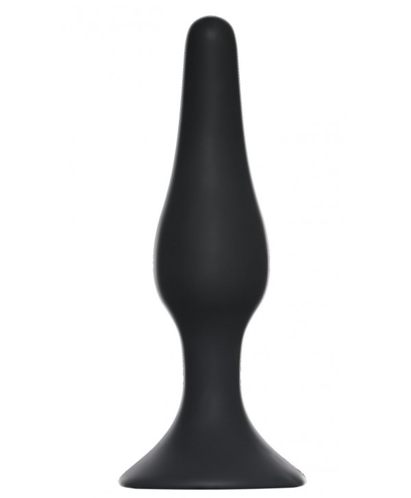 Чёрная анальная пробка Slim Anal Plug Large - 12,5 см.
