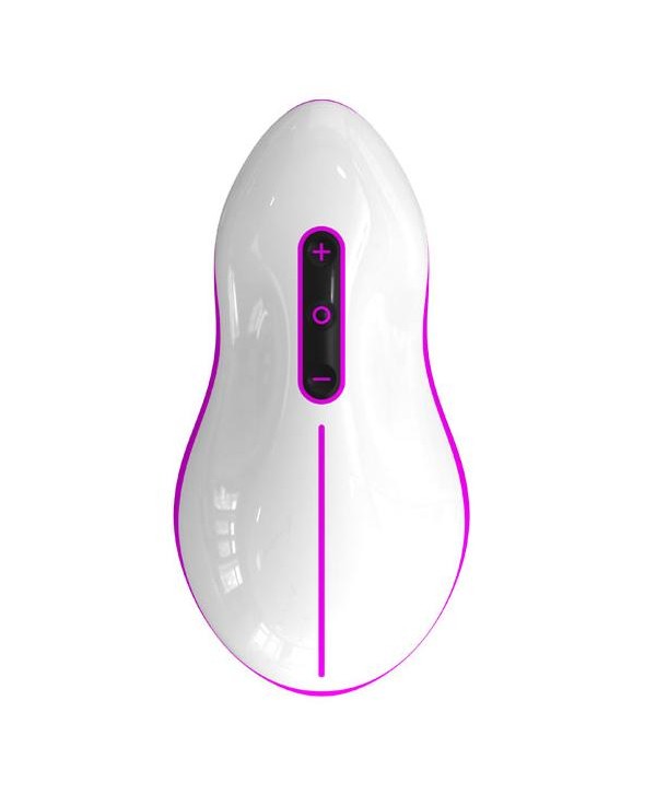 Бело-розовый вибростимулятор Mouse 