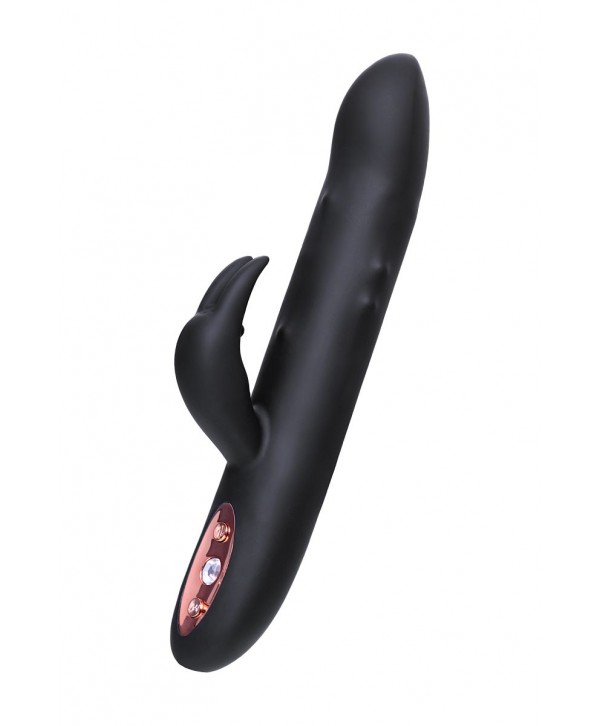 Черный вибратор-кролик Waname D-Splash Hail - 23,8 см.