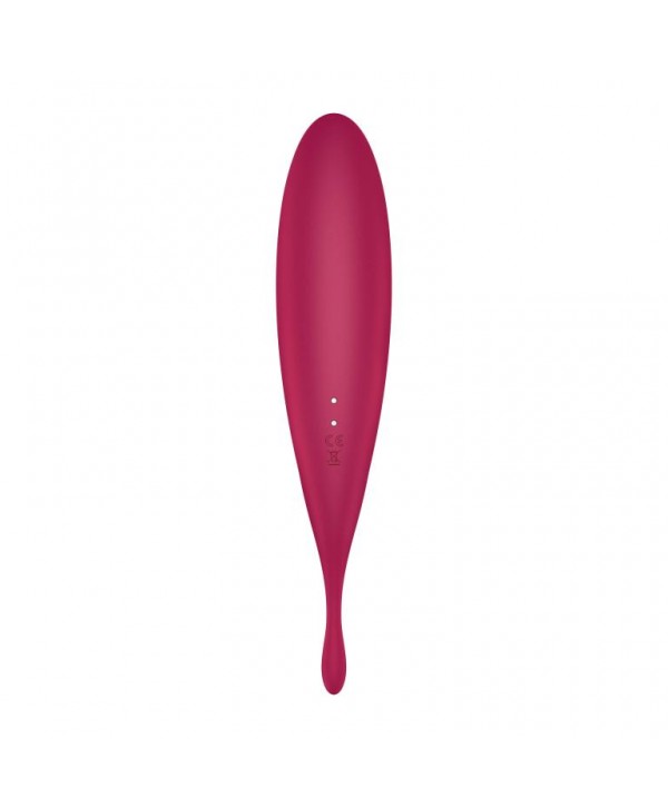 Малиновый вибромассажер Twirling Pro+