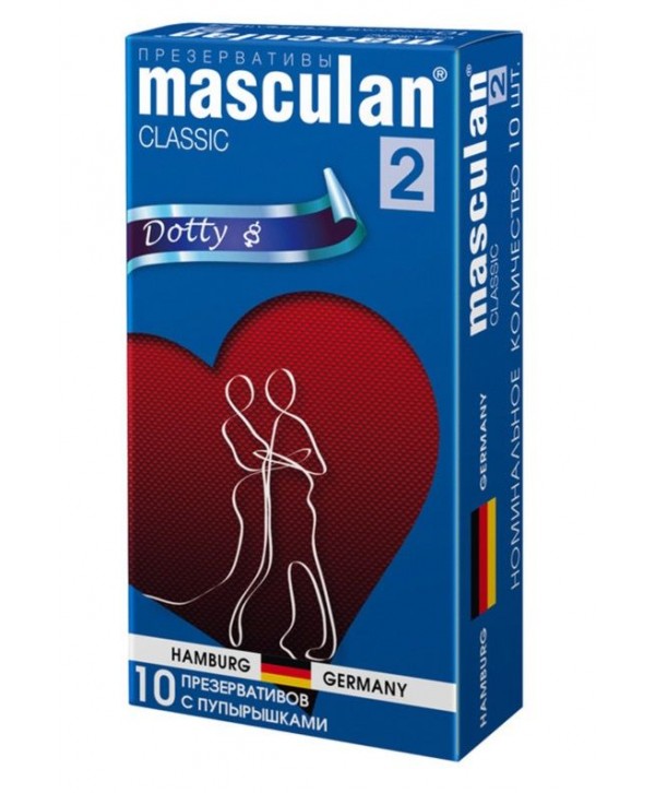 Презервативы Masculan Classic 2 Dotty с пупырышками - 10 шт.