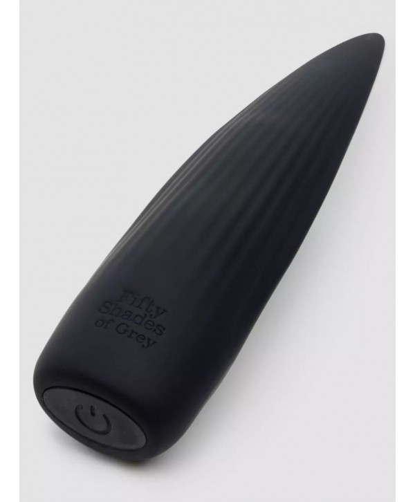 Черная вибропуля Sensation Rechargeable Flickering Tongue Vibrator