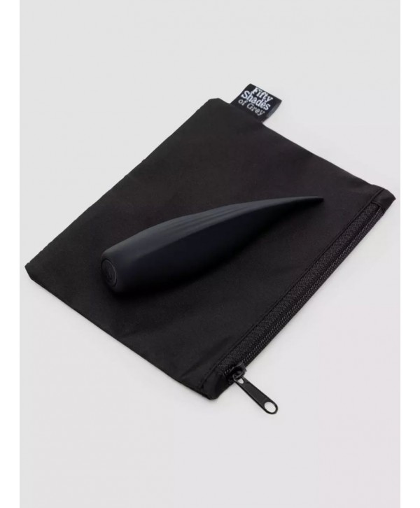 Черная вибропуля Sensation Rechargeable Flickering Tongue Vibrator