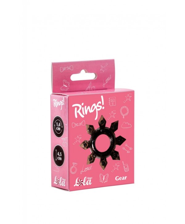 Чёрное эрекционное кольцо Rings Gear