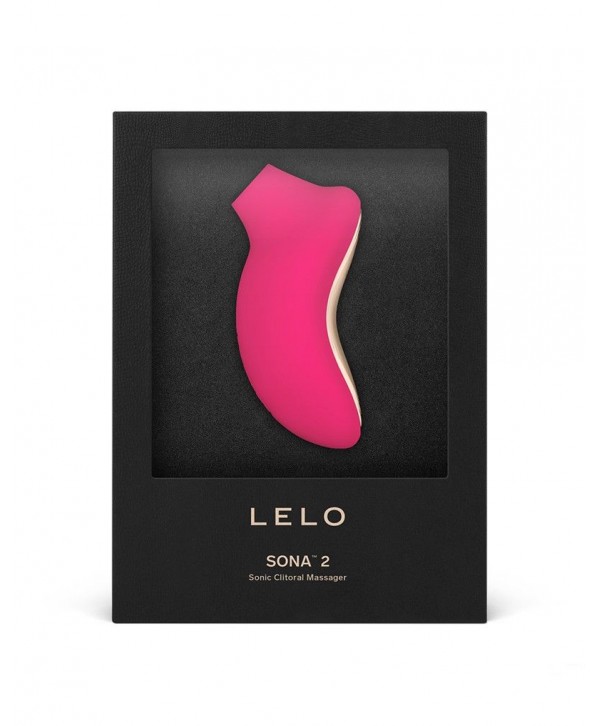 Розовый звуковой массажер клитора Lelo Sona 2