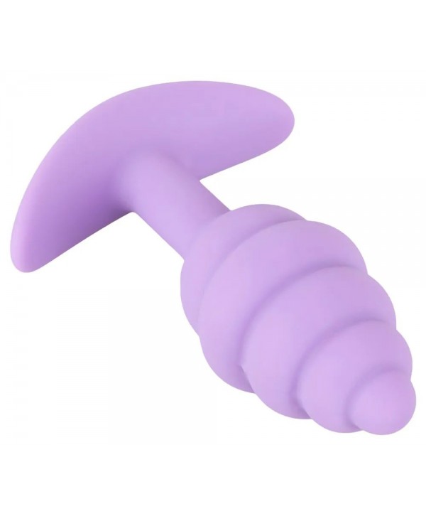 Фиолетовая анальная втулка Mini Butt Plug - 7,5 см.