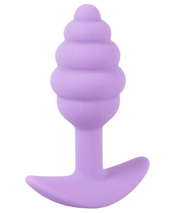Фиолетовая анальная втулка Mini Butt Plug - 7,5 см.