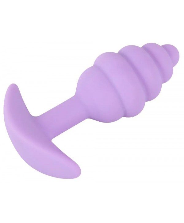 Фиолетовая анальная втулка Mini Butt Plug - 7,5 см.