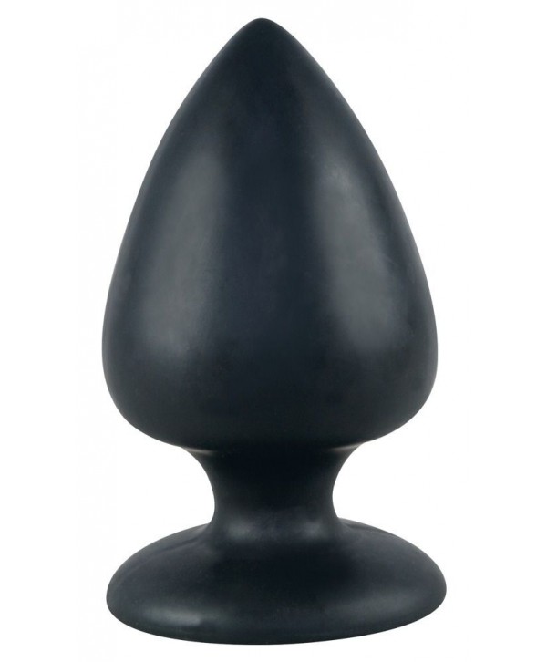 Большая чёрная анальная втулка Black Velvet Extra XL - 14 см.