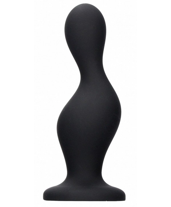 Черная анальная пробка Wave Butt Plug - 11,3 см.