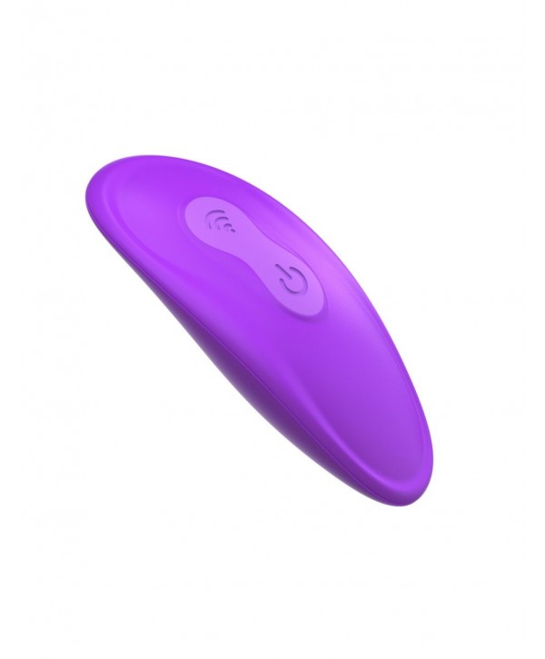 Фиолетовый безремневой вибрострапон с пультом Ultimate Strapless Strap-On - 22,22 см.