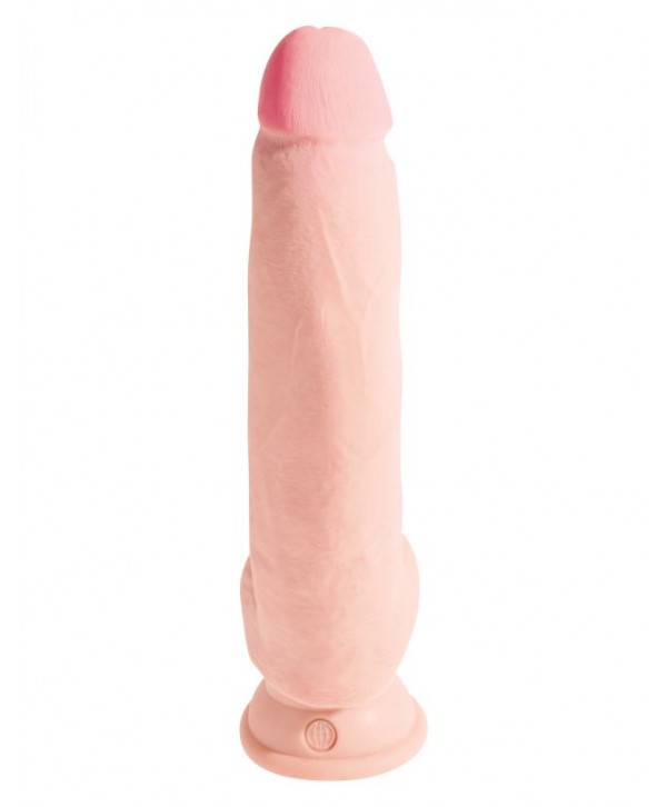 Телесный фаллоимитатор на присоске 10  Triple Density Cock with Balls - 26,7 см.