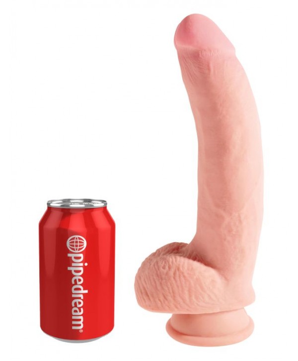 Телесный фаллоимитатор на присоске 10  Triple Density Cock with Balls - 26,7 см.