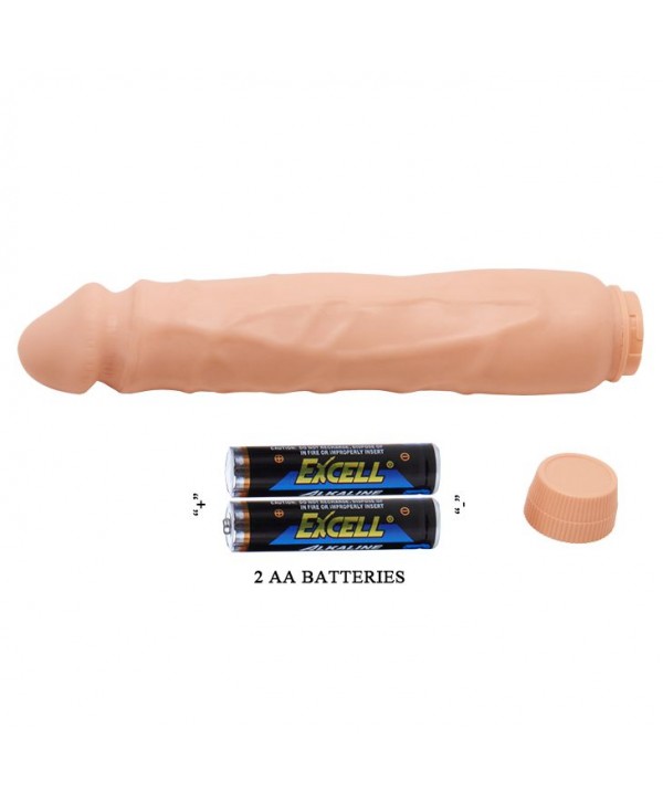 Телесный вибратор-реалистик Barbara - 25,5 см.
