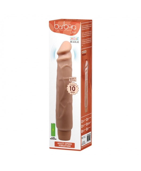 Телесный вибратор-реалистик Barbara - 25,5 см.