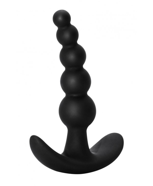 Чёрная анальная пробка Bubbles Anal Plug - 11,5 см.
