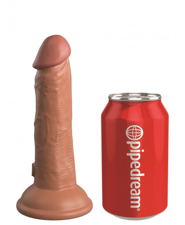 Кофейный фаллоимитатор 6  Silicone Dual Density Cock - 17 см.