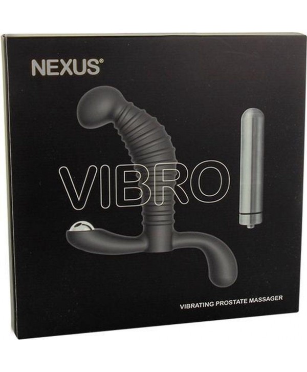 Черный стимулятор простаты Nexus Vibro - 10,2 см.