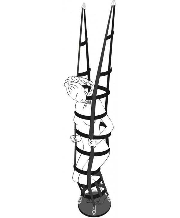 Подвесная клетка из ремешков Hanging strap cage