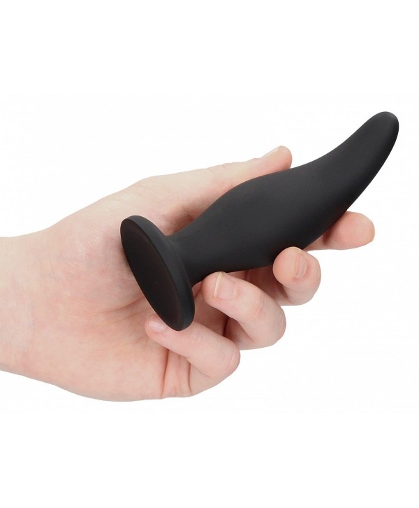 Черная анальная пробка Curve Butt Plug - 11,4 см.