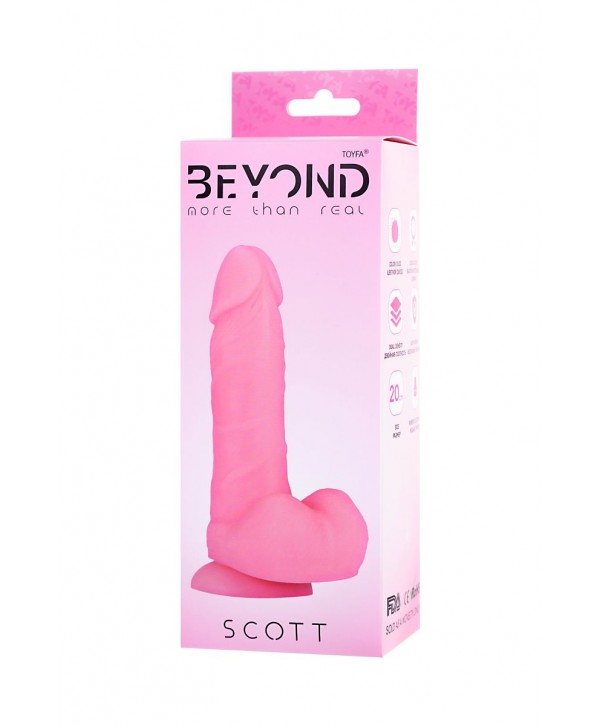Розовый фаллоимитатор Scot - 20 см.