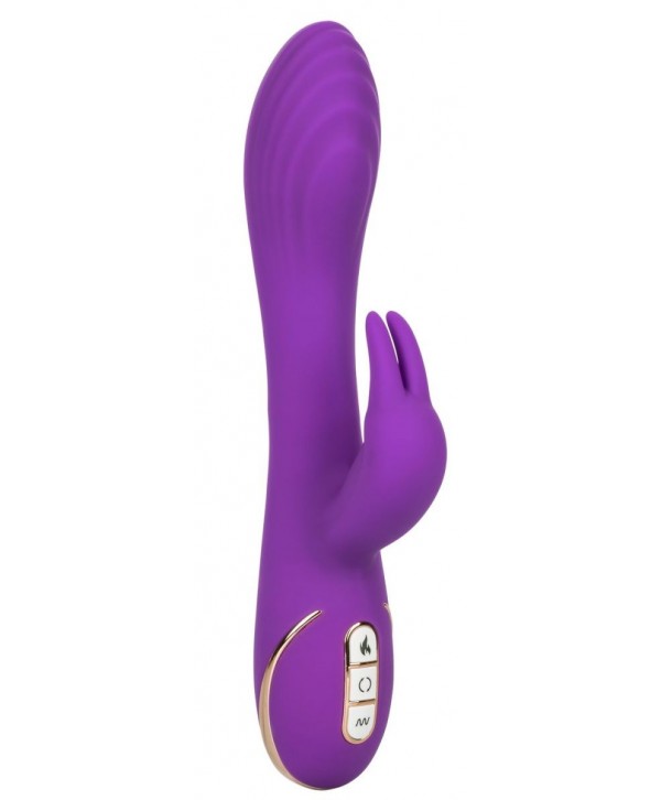 Фиолетовый вибратор-кролик с нагревом Jack Rabbit Signature Heated Silicone Rotating - 21,5 см.